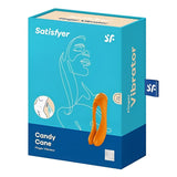 Satisfyer Candy Cane Finger Vibrator - # Orange  1pc