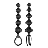 Satisfyer Love Beads Super Soft Silicone Anal Beads - # Black  1pc