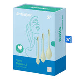 Satisfyer Yoni Power 2 Balls Training Set - # Green  1pc