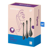 Satisfyer Yoni Power 2 Balls Training Set - # Black  1pc