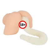 SM VIP Furry Fox Long Tail Butt Plug - # White  1pc