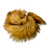 SM VIP Furry Fox Long Tail Butt Plug - # Brown  1pc