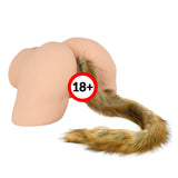 SM VIP Furry Fox Long Tail Butt Plug - # Brown  1pc