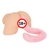 SM VIP Furry Fox Long Tail Butt Plug - # Pink  1pc