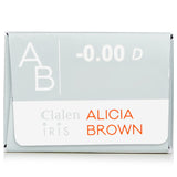 Clalen 1 Day Iris Alicia Brown Color Contact Lenses -0.00  30pcs