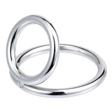 LOVE FACTOR Iron Fit No.1 Heavy Duty Steel Double Cock Ring  1 pc