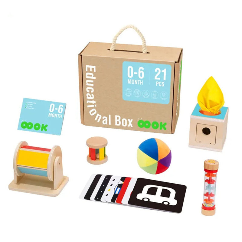 Tooky Toy Co 0-6m Educational Box  32x27x14cm