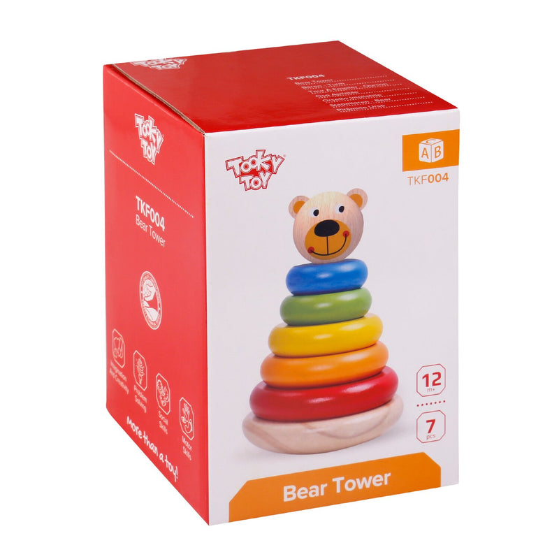 Tooky Toy Co Bear Tower  12x12x19cm