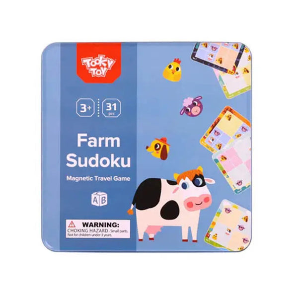 Tooky Toy Co Farm Sudoku  18x18x2cm