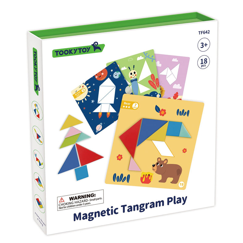 Tooky Toy Co Magnetic Tangram Play  22x22x3cm