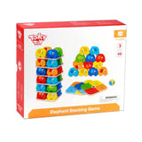 Tooky Toy Co Elephant Stacking Game  10x10x38cm