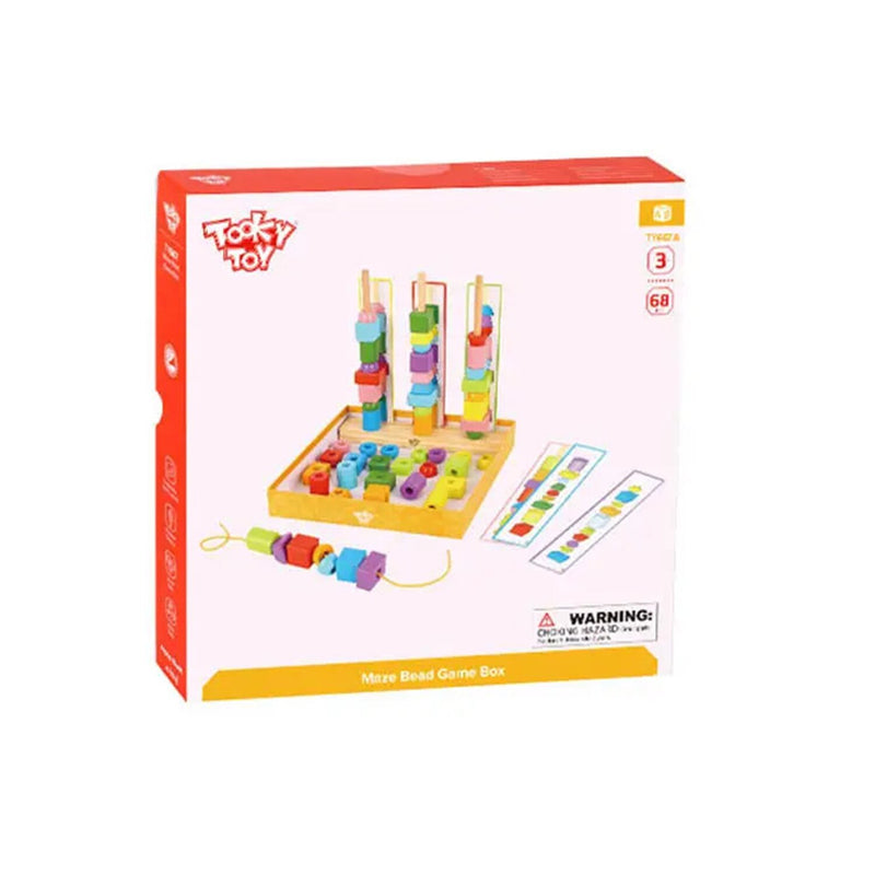 Tooky Toy Co Maze Bead Game Box  30x30x5cm