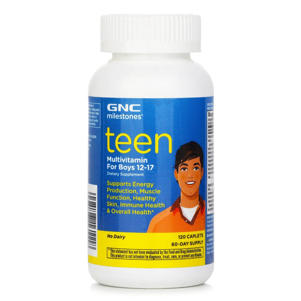 GNC MILESTONES? TEEN Mulitivitamin for 12 - 17 Boys  - 120 Capsules  120pcs/box