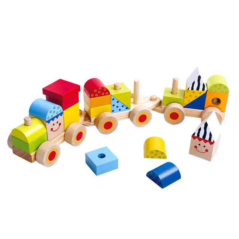 Tooky Toy Co Stacking Train  38x8x10cm