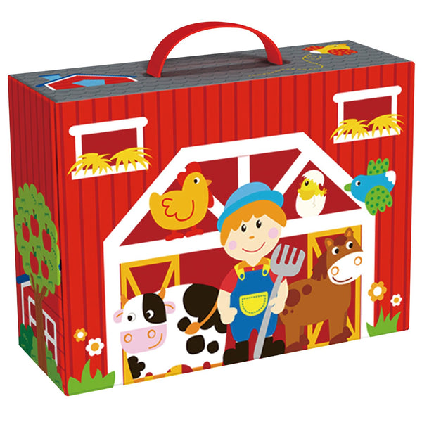 Tooky Toy Co Farm Play Box  30x10x22cm