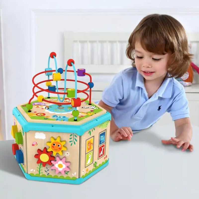 Tooky Toy Co 7 In 1 Activity Cube  31x28x35cm