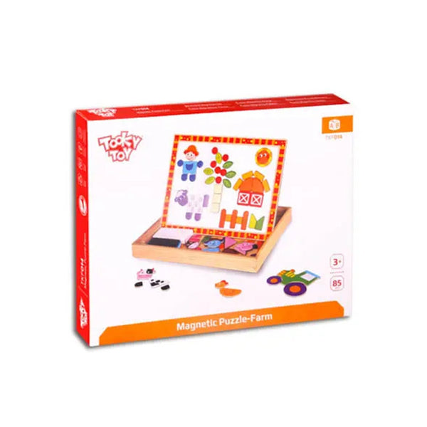 Tooky Toy Co Magnetic Puzzle - Farm  30x22x22cm