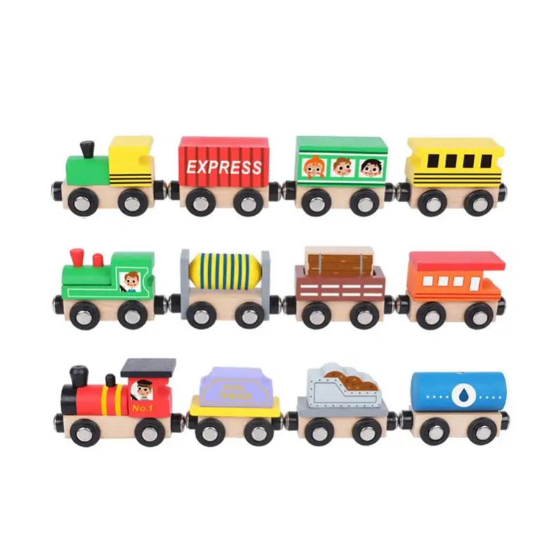 Tooky Toy Co Wooden Train Set  30x22x4cm
