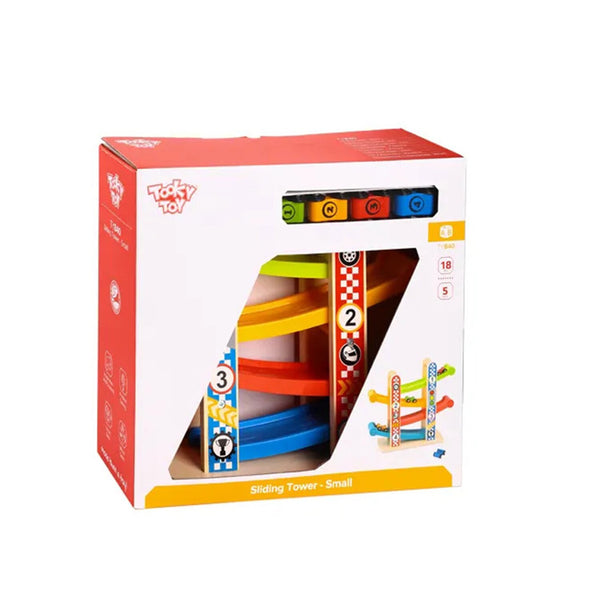 Tooky Toy Co Sliding Tower - Small  32x10x27cm