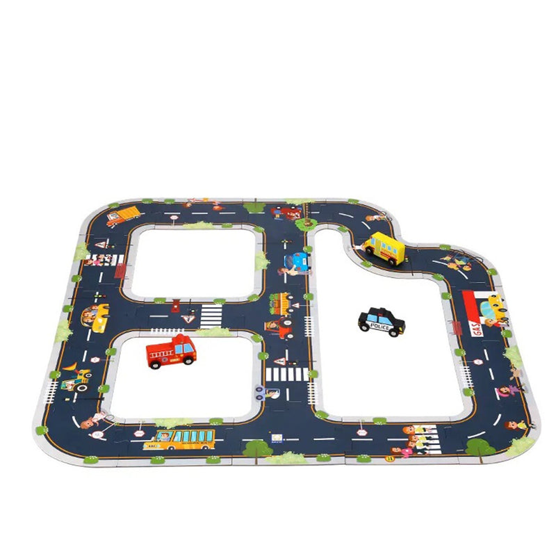Tooky Toy Co City Road Puzzle  22x22x7cm