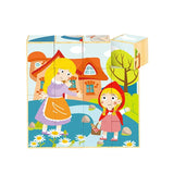 Tooky Toy Co Block Puzzle - Little Red Riding Hood  14x14x4cm