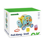 Tooky Toy Co PULL ALONG SNAIL  26x14x19cm