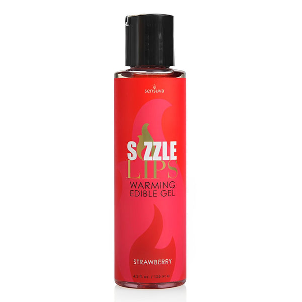 Sensuva Sizzle Lips Warming Edible Gel - Strawberry  125ml / 4.2oz