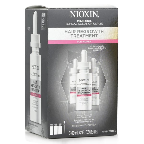 Nioxin Hair Regrowth Treatment 2% Minoxidil For Women 90 Day  3x60ml/2oz