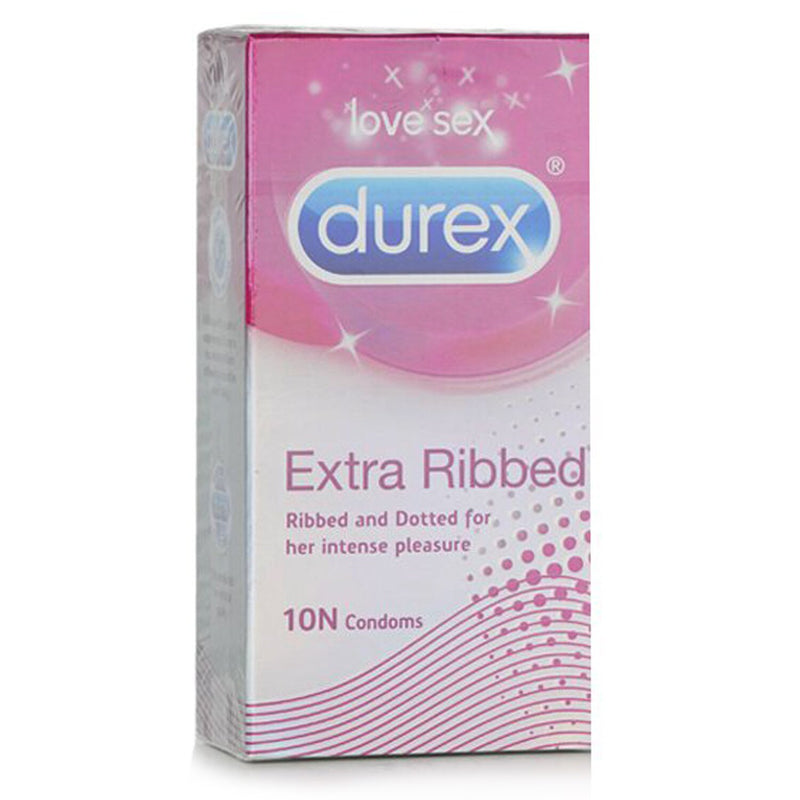 Durex Extra Ribbed Condoms 10pcs  10pcs/box