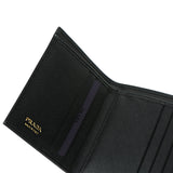 Prada 1MH176  Saffiano Leather Short Trifold Clasp Wallet  Fixed Size