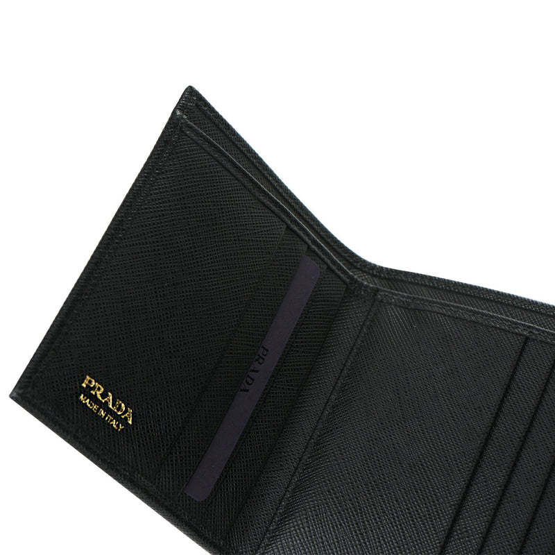 Prada 1MH176  Saffiano Leather Short Trifold Clasp Wallet  Fixed Size