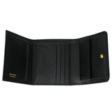 Prada 1MH176  Saffiano Leather Short Trifold Clasp Wallet  Fixed Size