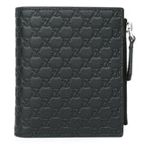 Gucci 544475 Micro GG Guccissima Leather Small Bifold Wallet Black  Fixed Size