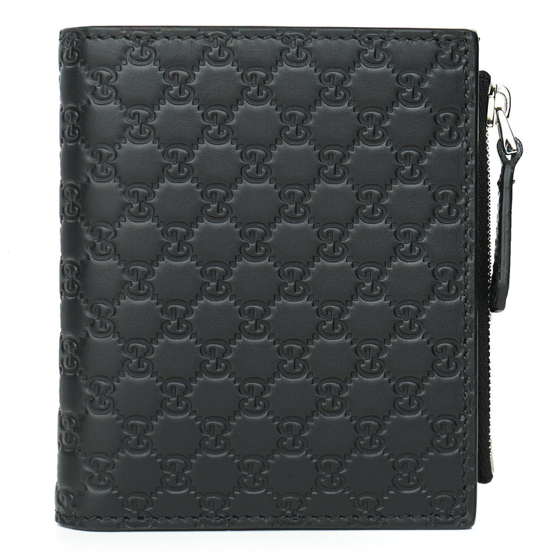Gucci 544475 Micro GG Guccissima Leather Small Bifold Wallet Black  Fixed Size