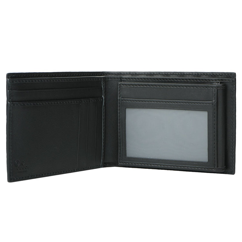 Gucci 217044 Men's Leather Micro GG Guccissima Trifold Wallet  Fixed Size