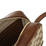 Gucci 449413 Canvas Leather GG BREE Crossbody Camera Bag  Fixed Size