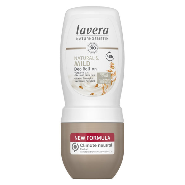 Lavera Deo Roll-On (Natural & Mild) - With Organic Oat & Natural Minerals (Exp. Date: 08/2023)  50ml/1.7oz