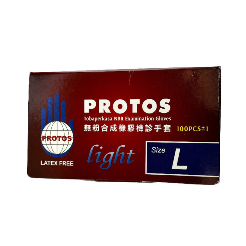 KQ Protos - Disposable Nitrile Examination Gloves -blue (L)  L