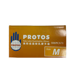 KQ Protos - Latex Examination Gloves -white (M)  M