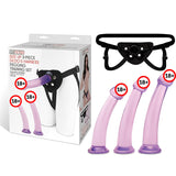 Lux fetish Size Up 3-Piece Dildo And Harness Pegging Training Set  1 pc