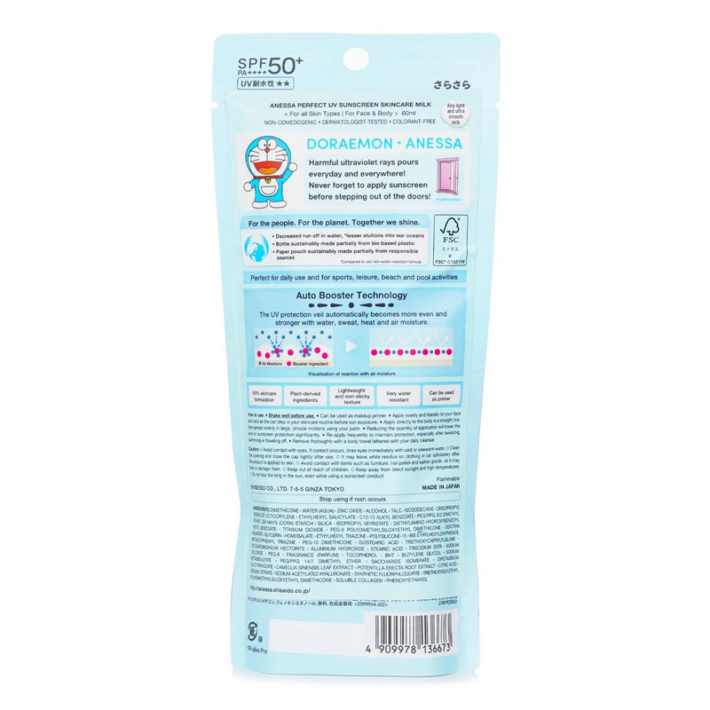 Anessa Perfect UV Sunscreen Skincare Milk SPF 50+ PA++++ Doraemon  60ml/2oz