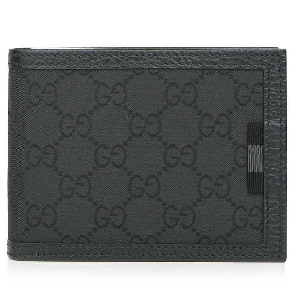 Gucci Canvas Web Tab GG Guccissima Trifold Wallet 217044  Fixed Size