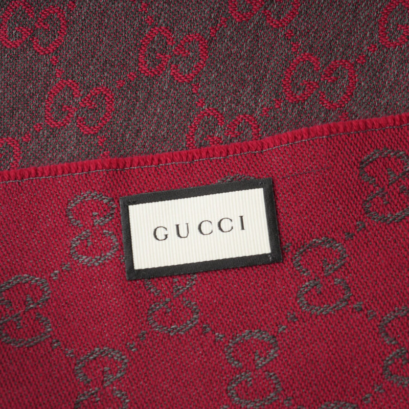 Gucci HALF GG LOGO WOOL SCARF  344994  Fixed Size