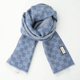Gucci HALF GG LOGO WOOL SCARF 344994  Fixed Size