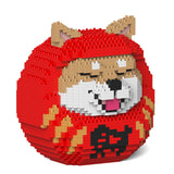 Jekca Shiba Daruma Doll 01S-M01 Building Bricks Set  18x16x21cm