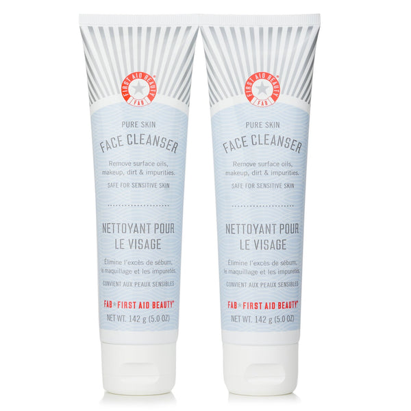First Aid Beauty Pure Skin Face Cleanser Duo Pack (For Sensitive Skin)  2x142g/5oz