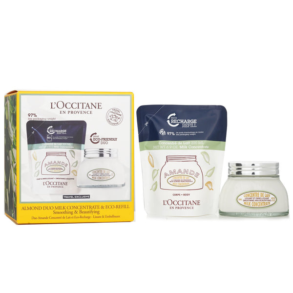 L'Occitane Almond Duo Milk Concentrate & Eco-Refill Collection  200mlx2