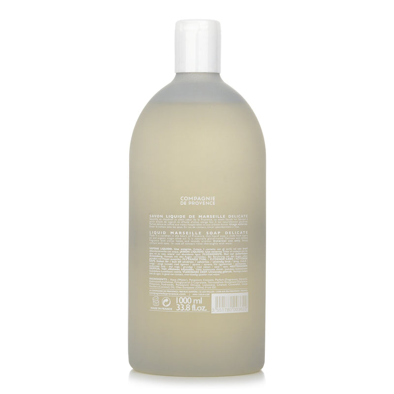 Compagnie de Provence Liquid Marseille Soap Delicate Refill  1000ml/33.8oz