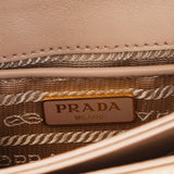 Prada Prada Plain Leather Logo Handbag 1BD144  Nude