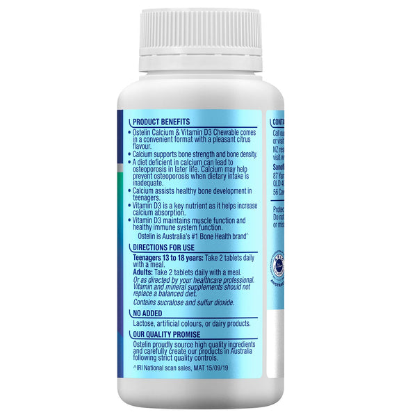Ostelin [Authorized Sales Agent] Ostelin Calcium & Vitamin D Chewable - 60 Tablets  60pcs/box